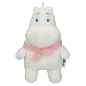 Moomintroll Pink Ribbon Plush Toy