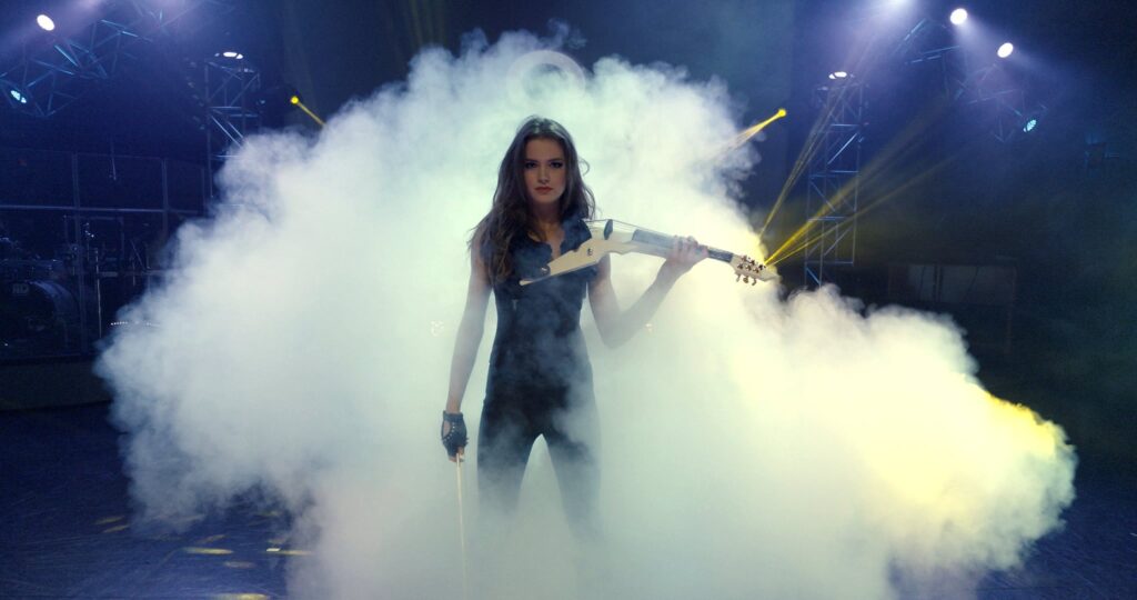 Artist performing on stage