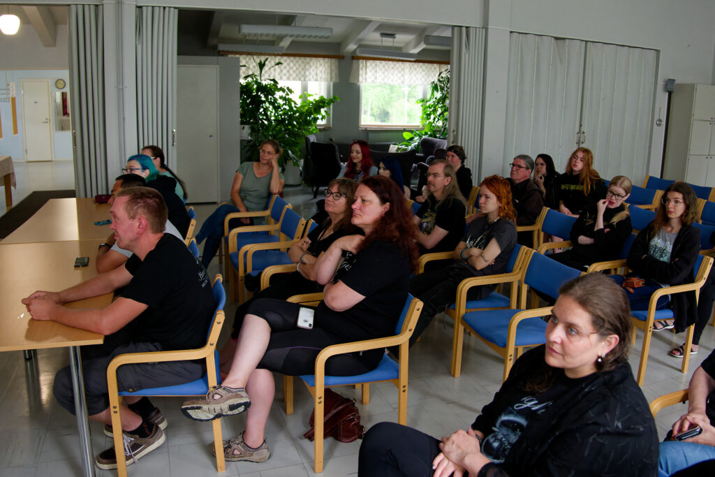 Students sitting in Hall