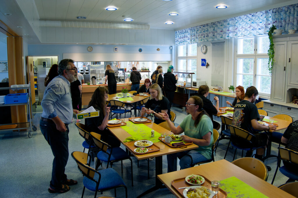 Eating in Dining hall