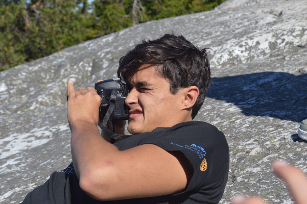 Boy taking picture 