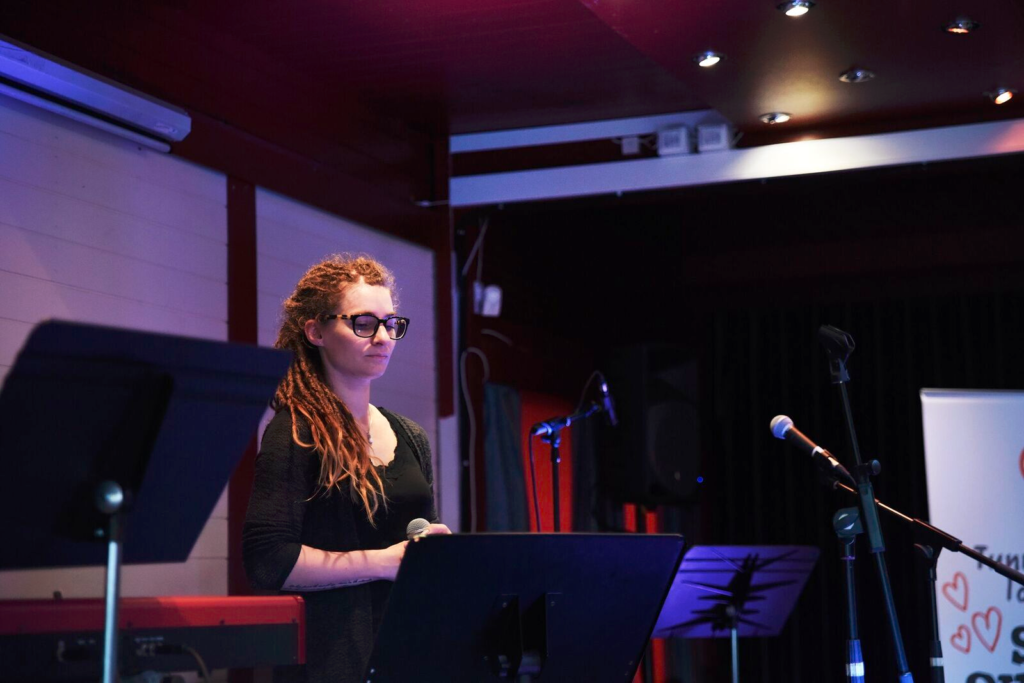 Artist performing