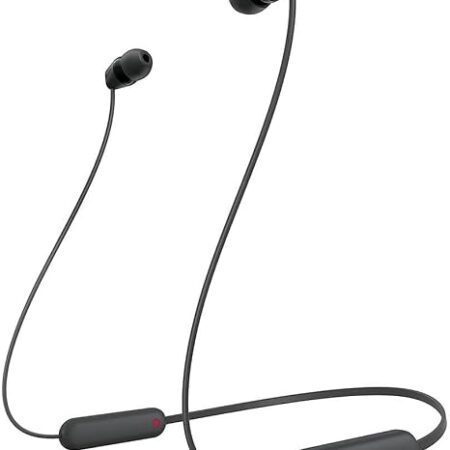 Sony WI-C100 Wireless in-Ear Bluetooth Headphones with Built-in Mic, Black