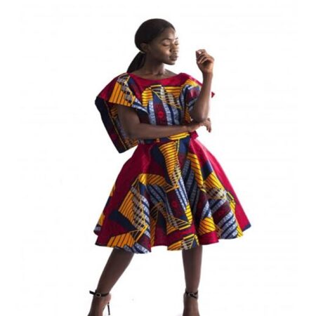 Ankara Print Statement Maxi Dress