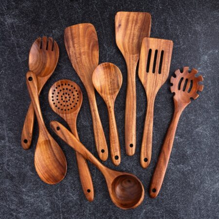 Set of wooden spoons
